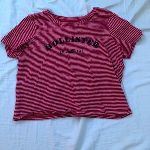 Red striped Hollister crop top